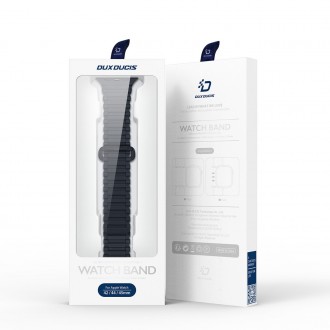 Dux Ducis Strap (Verze Armor) Řemínek pro Apple Watch Ultra, SE, 8, 7, 6, 5, 4, 3, 2, 1 (49, 45, 44, 42 mm) silikonový magnetický náramek modrý