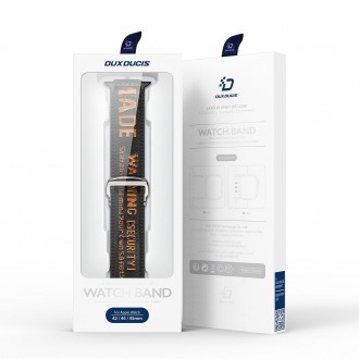 Řemínek Dux Ducis Strap (venkovní verze) pro Apple Watch Ultra, SE, 8, 7, 6, 5, 4, 3, 2, 1 (49, 45, 44, 42 mm) nylonový náramek černý a oranžový