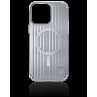 Magnetické pouzdro Kingxbar PQY Go Out Series pro iPhone 14 MagSafe stříbrné