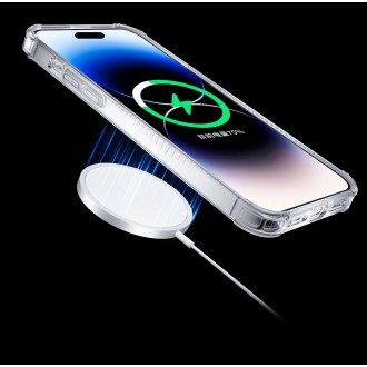 Magnetické pouzdro Kingxbar PQY Go Out Series pro iPhone 14 Plus MagSafe laserové barvy