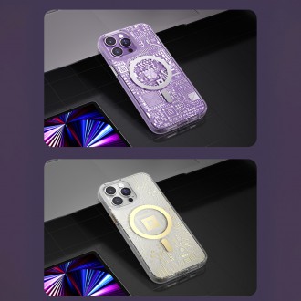 Magnetické pouzdro Kingxbar PQY Geek Series pro iPhone 14 MagSafe zlaté