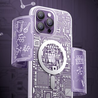 Magnetické pouzdro Kingxbar PQY Geek Series pro iPhone 14 Pro MagSafe zlaté