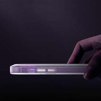 Magnetické pouzdro Kingxbar PQY Geek Series pro iPhone 14 Plus MagSafe stříbrné
