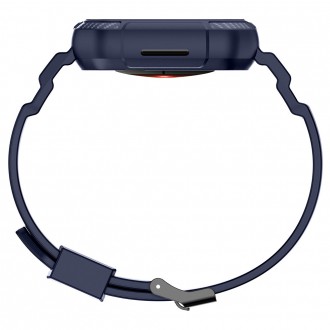 Pancéřové pouzdro Kingxbar CYF106 2v1 pro Apple Watch SE, 8, 7, 6, 5, 4, 3, 2, 1 (41, 40, 38 mm) s modrým páskem
