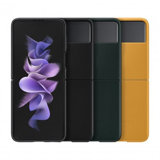 Samsung Leather Cover Phone Case for Galaxy Z Flip 3 green (EF-VF711LGEGWW)