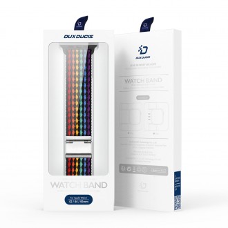 Dux Ducis Strap (Verze Mixture II) řemínek pro Apple Watch SE, 8, 7, 6, 5, 4, 3, 2, 1 (41, 40, 38 mm) pletený náramek tmavé pruhy