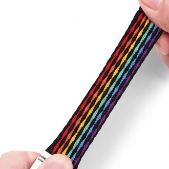 Dux Ducis Strap (Verze Mixture II) řemínek pro Apple Watch SE, 8, 7, 6, 5, 4, 3, 2, 1 (41, 40, 38 mm) pletený náramek tmavé pruhy