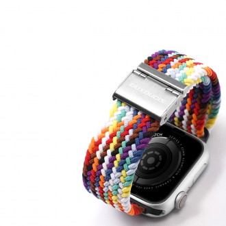 Dux Ducis Strap (Verze Mixture II) Řemínek pro Apple Watch Ultra, SE, 8, 7, 6, 5, 4, 3, 2, 1 (49, 45, 44, 42 mm) Braided Band Rainbow náramek