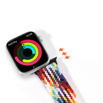Dux Ducis Strap (Verze Mixture II) Řemínek pro Apple Watch Ultra, SE, 8, 7, 6, 5, 4, 3, 2, 1 (49, 45, 44, 42 mm) Braided Band Rainbow náramek