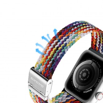 Dux Ducis Strap (Verze Mixture II) Řemínek pro Apple Watch Ultra, SE, 8, 7, 6, 5, 4, 3, 2, 1 (49, 45, 44, 42 mm) Braided Band Rainbow náramek