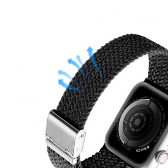Dux Ducis Strap (verze Mixture II) Řemínek pro Apple Watch Ultra, SE, 8, 7, 6, 5, 4, 3, 2, 1 (49, 45, 44, 42 mm) Braided Band Bracelet Black