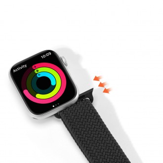 Dux Ducis Strap (verze Mixture II) Řemínek pro Apple Watch Ultra, SE, 8, 7, 6, 5, 4, 3, 2, 1 (49, 45, 44, 42 mm) Braided Band Bracelet Black