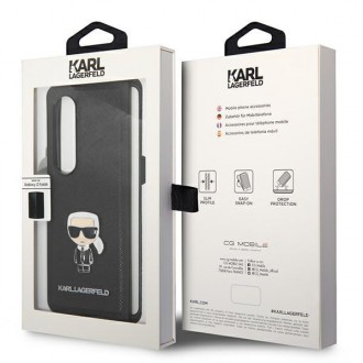Karl Lagerfeld KLHCZFD4IKMSBK F936 Z Fold 4 czarny/black book Saffiano Ikonik Metal