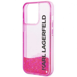 Karl Lagerfeld KLHCP14LLCKVF iPhone 14 Pro 6,1" różowy/pink hardcase Liquid Glitter Elong