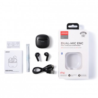 Joyroom TWS Earphones Wireless ENC Waterproof IPX4 Bluetooth 5.3 Black (JR-TL11)