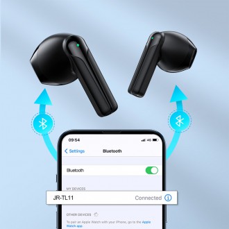 Joyroom TWS Earphones Wireless ENC Waterproof IPX4 Bluetooth 5.3 Black (JR-TL11)