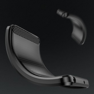 Pouzdro Carbon Case pro Xiaomi 12T Pro / Xiaomi 12T flexibilní silikonový karbonový kryt černý