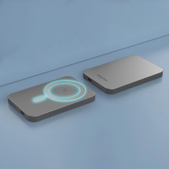 Hinovo magnetická bezdrátová power banka MagSafe 5000mAh 15W šedá (MB1-5000)