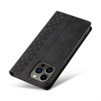 Pouzdro s magnetickým popruhem pro Samsung Galaxy S23 Flip Wallet Mini Lanyard Stand Black