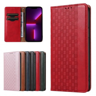 Pouzdro s magnetickým popruhem pro Samsung Galaxy S23 Flip Wallet Mini Lanyard Stand Red