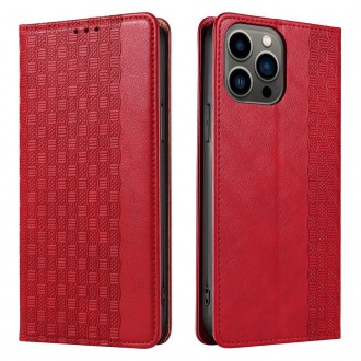 Pouzdro s magnetickým popruhem pro Samsung Galaxy S23 Flip Wallet Mini Lanyard Stand Red