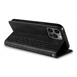 Pouzdro s magnetickým popruhem pro Samsung Galaxy S23 Ultra Flip Wallet Mini Lanyard Stand Black