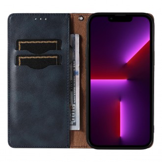 Magnet Strap Case Case pro Samsung Galaxy S23 Ultra Flip Wallet Mini Lanyard Stand Blue