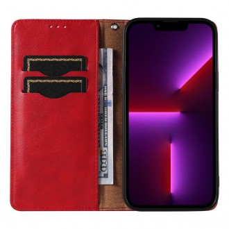 Pouzdro s magnetickým popruhem pro Samsung Galaxy S23 Ultra Flip Wallet Mini Lanyard Stand Red
