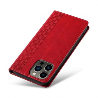 Pouzdro s magnetickým popruhem pro Samsung Galaxy S23 Ultra Flip Wallet Mini Lanyard Stand Red
