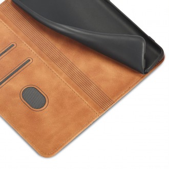 Magnet Fancy Case pro Samsung Galaxy S23 flip cover stojánek na peněženku hnědý