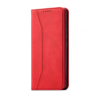 Magnet Fancy Case pro Samsung Galaxy S23 Ultra Cover with Flip Stand Wallet Red