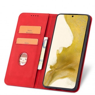 Magnet Fancy Case pro Samsung Galaxy S23 Ultra Cover with Flip Stand Wallet Red