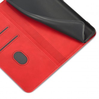 Magnet Fancy Case pro Samsung Galaxy S23 Ultra Cover with Flip Stand Wallet Red