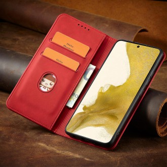 Magnet Fancy Case pro Samsung Galaxy S23 Ultra Cover with Flip Stand Wallet Red