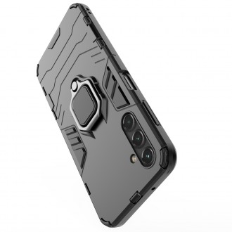Pouzdro Ring Armor pro Samsung Galaxy A14 pancéřový kryt magnetický držák kroužkový černý