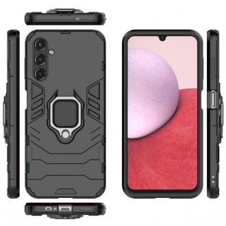 Pouzdro Ring Armor pro Samsung Galaxy A14 pancéřový kryt magnetický držák kroužkový černý