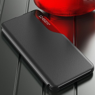 Kryt Eco Leather View Case pro Samsung Galaxy S23 Ultra s vyklápěcím stojánkem modrý