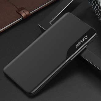 Kryt Eco Leather View Case pro Samsung Galaxy S23 Ultra s vyklápěcím stojánkem modrý