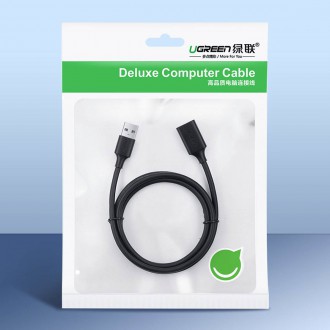 Ugreen USB-A (samec) – prodlužovací kabel adaptéru USB-A (samice) USB 3.0 5 Gb/s 0,5 m černý (US129)