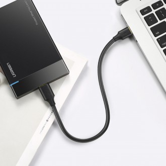 Ugreen kabel USB-A 3.0 - Micro USB-B SuperSpeed 5Gb/s 1m černý (US130)