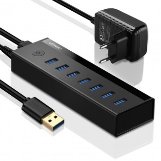 Ugreen multifunkční HUB 7v1 USB-A - 7xUSB-A 5Gb/s černý (US219)