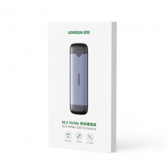 Ugreen Pocket Drive M.2 M-Key (USB-C / USB-A 10 Gb/s) šedá (CM353)