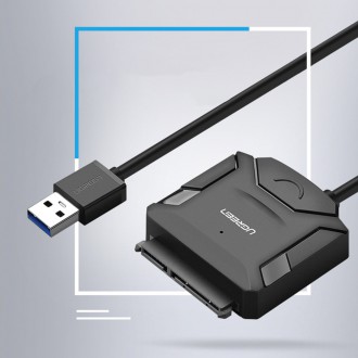 Ugreen adaptérový kabel pro 2,5&quot; / 3,5&quot; disk (USB-A 3.0 - SATA) černý (CR108)