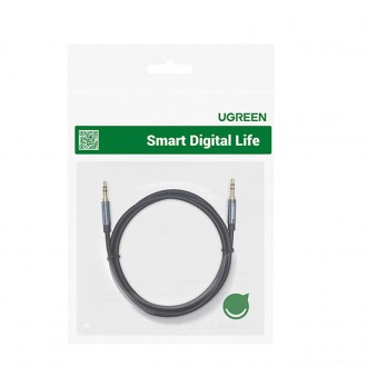 Ugreen audio kabel AUX přímý minijack 3,5 mm 5 m modrý (AV112)