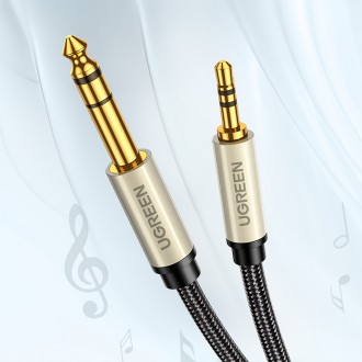 Ugreen kabel audio kabel TRS mini jack 3,5 mm - jack 6,35 mm 1 m šedý