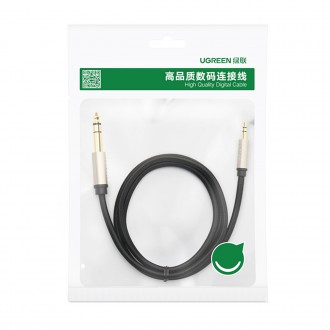 Ugreen kabel audio kabel TRS mini jack 3,5 mm - jack 6,35 mm 1 m šedý