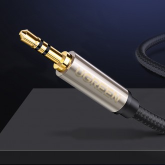 Ugreen kabel audio kabel TRS mini jack 3,5 mm - jack 6,35 mm 1 m šedý