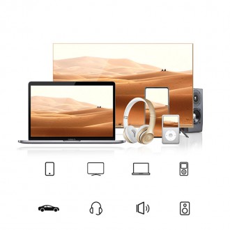 Ugreen audio kabel AUX šikmý minijack 3,5 mm 2 m modrý (AV112)