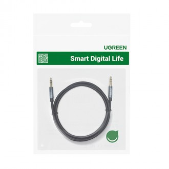 Ugreen audio kabel AUX šikmý minijack 3,5 mm 2 m modrý (AV112)