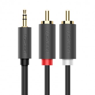 Ugreen kabel audio kabel 3,5 mm mini jack (samec) - 2RCA (samec) 1,5 m (AV102)